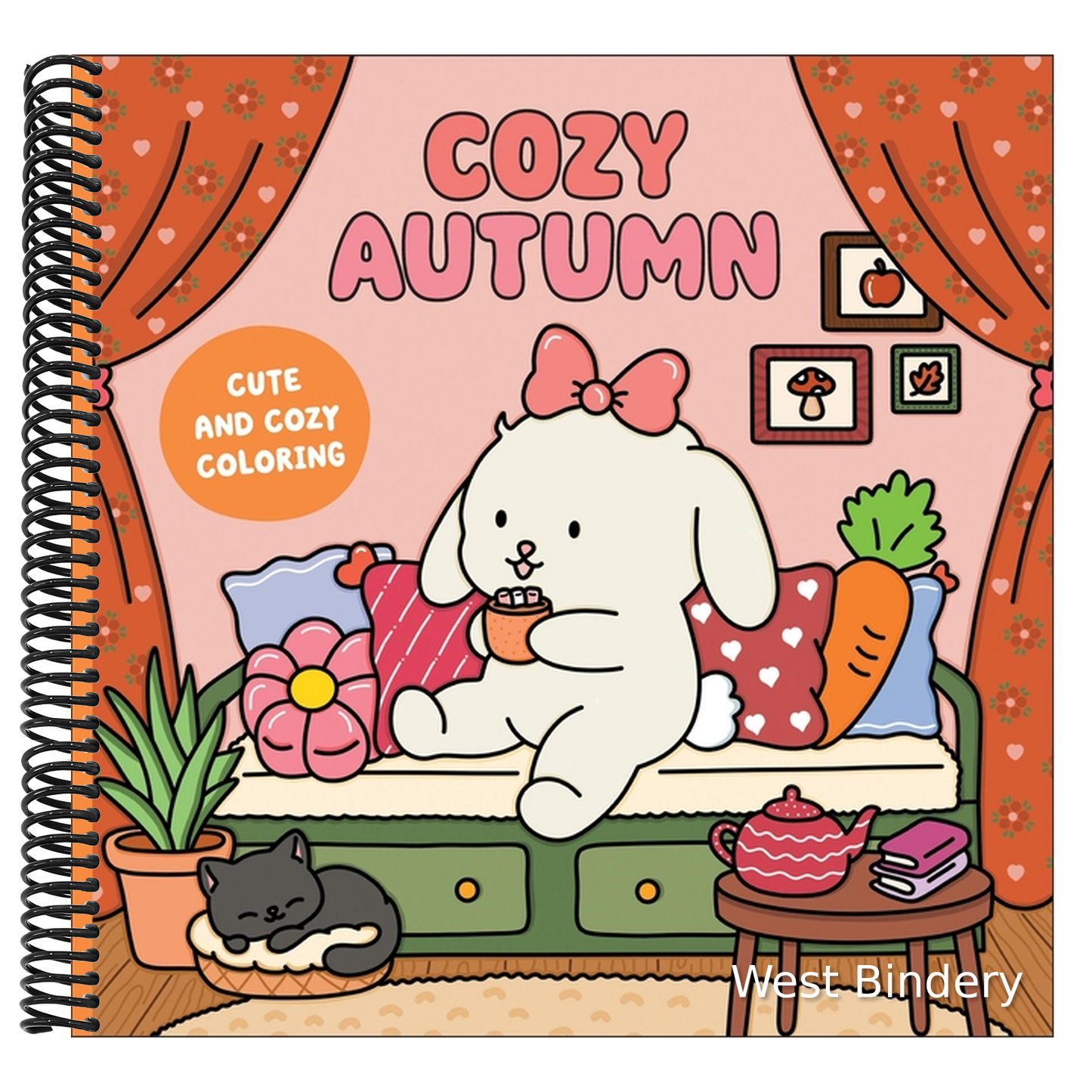 Cozy Autumn: A Cute & Cozy Coloring Book