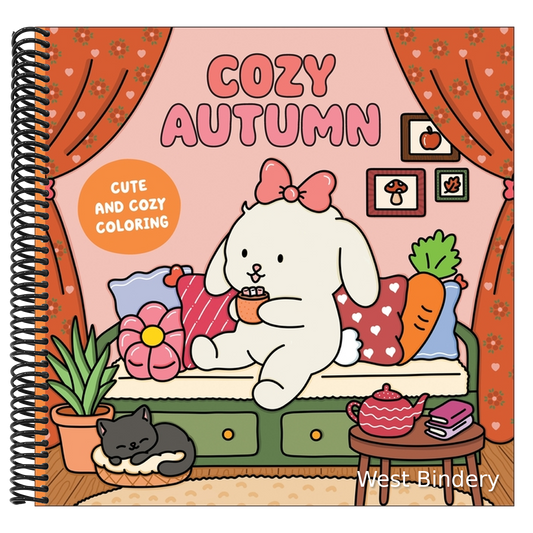 Cozy Autumn: A Cute & Cozy Coloring Book