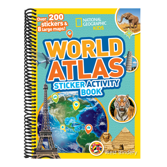 National Geographic Kids World Atlas Sticker Activity Book: Over 200 Stickers and 8 Large Maps!