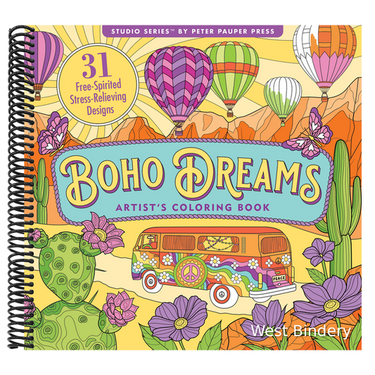 Boho Dreams Adult Coloring Book (31 Stress-Relieving Designs)