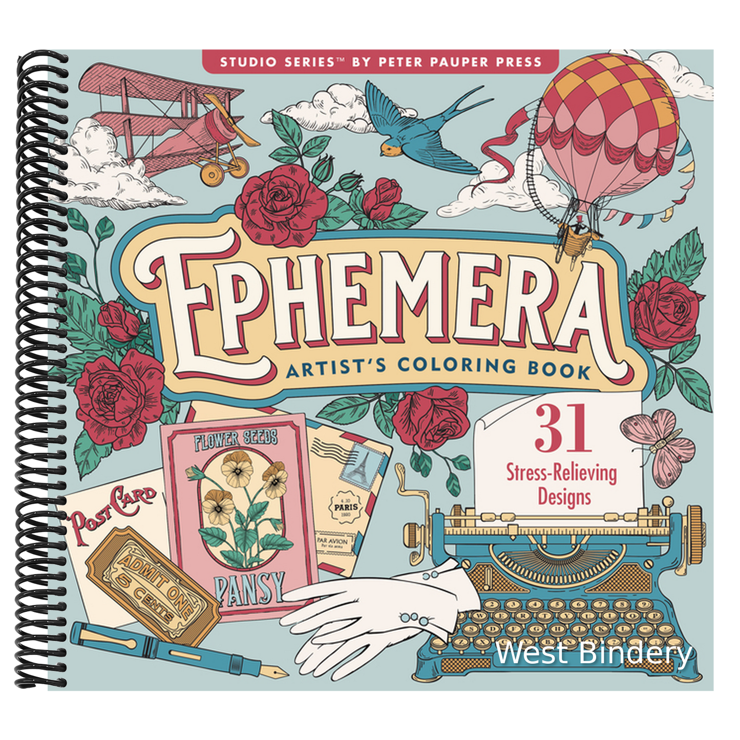 Ephemera Adult Coloring Book (31 One-Sided Designs on Thick Paper)