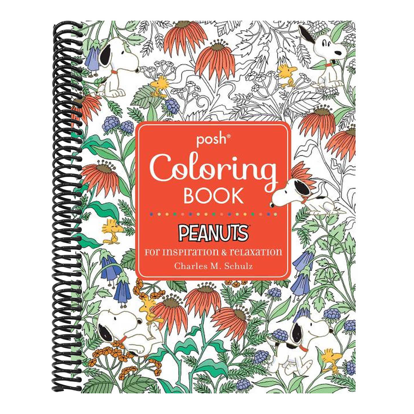Posh Adult Coloring Book: Peanuts for Inspiration & Relaxation (Posh Coloring Books #21) (Spiral Bound)