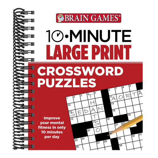 Brain Games - 10 Minute: Large Print Crossword Puzzles: Volume 1