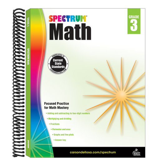 Spectrum Math Workbook, Grade 3: Volume 4 (Spiral Bound)