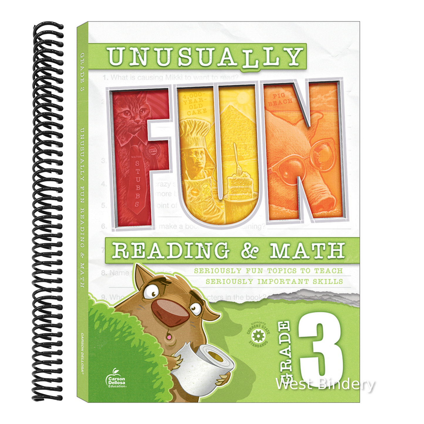 Unusually Fun Reading & Math Workbook, Grade 3: Seriously Fun Topics to Teach Seriously Important Skills