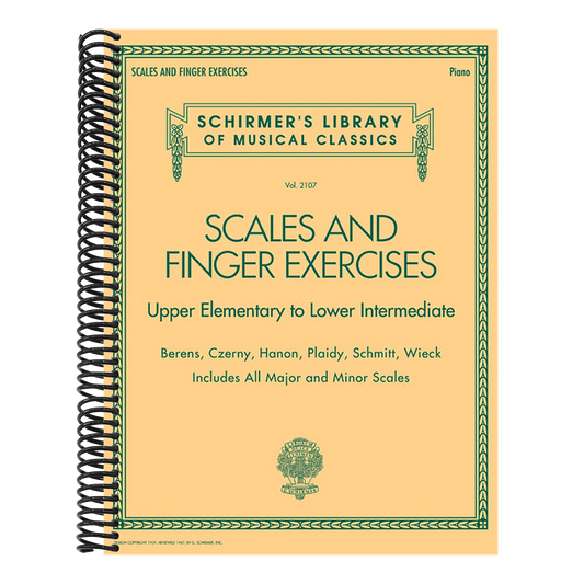 Scales and Finger Exercises: Schirmer Library of Classic Vol. 2107 Finger Exercise Book with Piano Scales Chords and Arpeggios (Spiral Bound)