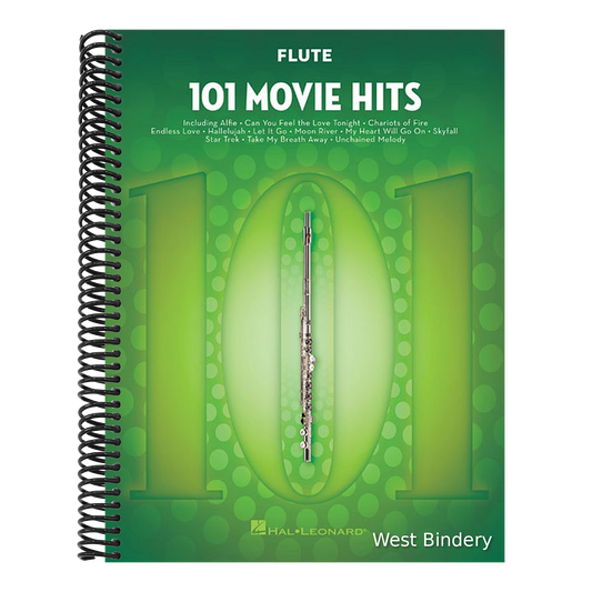 101 Movie Hits for Flute Sheet Music Songbook Instrumental Folio for All Levels Includes My Heart Will Go On, Mission Impossible, Eye of the Tiger, th