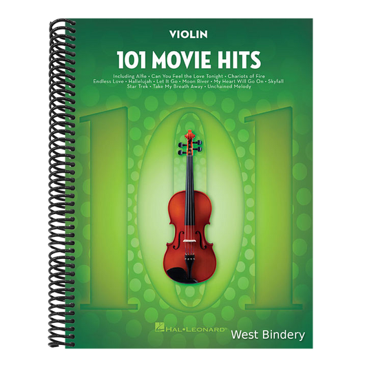 101 Movie Hits Violin Sheet Music Songbook Instrumental Folio for All Levels Includes My Heart Will Go On, Mission Impossible, Eye of the Tiger, the P