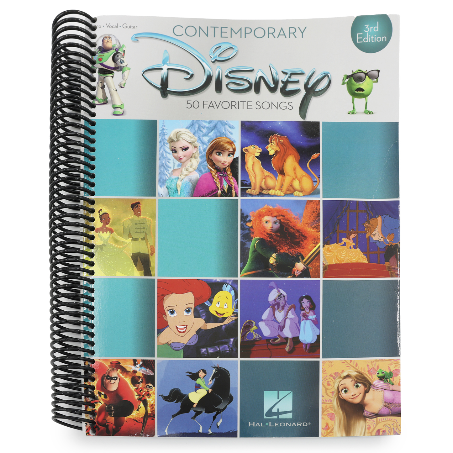 Contemporary Disney: 50 Favorite Songs - Disney Piano Book for Piano, Guitar, Vocal - Outstanding Sheet Music Book Collection - Vocal, Guitar, and Pia (Spiral Bound)