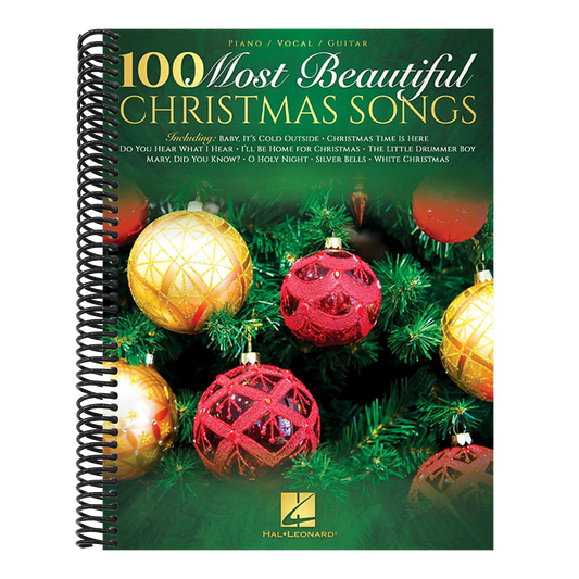 100 Most Beautiful Christmas Songs: Christmas Song Book for Piano Guitar and Vocal with Carols an (Spiral Bound)