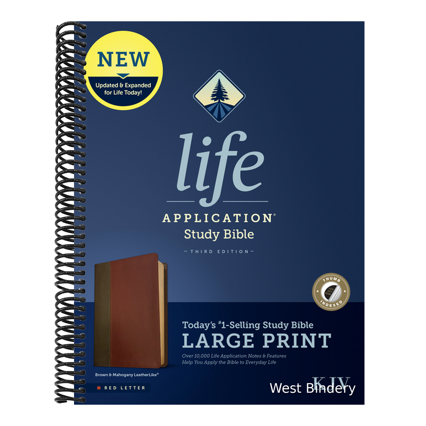 KJV Life Application Study Bible, Third Edition, Large Print (Leatherlike, Brown/Mahogany, Indexed, Red Letter)