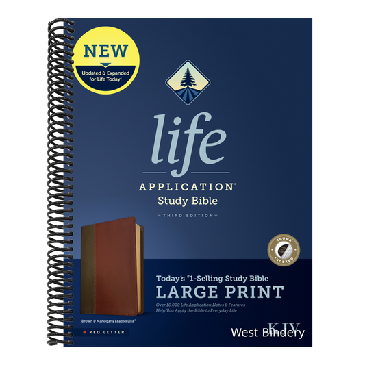 KJV Life Application Study Bible, Third Edition, Large Print (Leatherlike, Brown/Mahogany, Indexed, Red Letter)