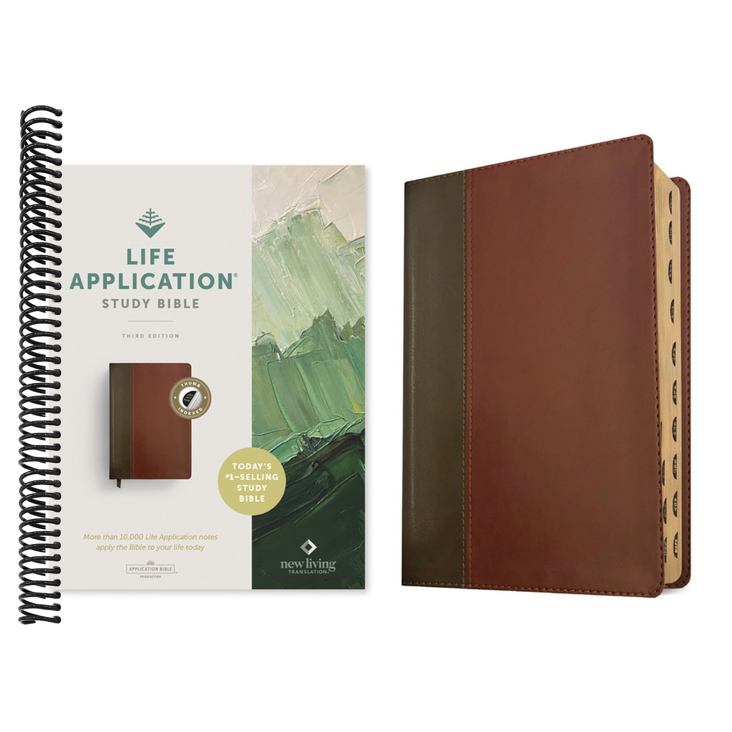 NLT Life Application Study Bible, Third Edition (Red Letter, Leatherlike, Brown/Tan, Indexed)