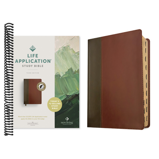 NLT Life Application Study Bible, Third Edition (Red Letter, Leatherlike, Brown/Tan, Indexed)