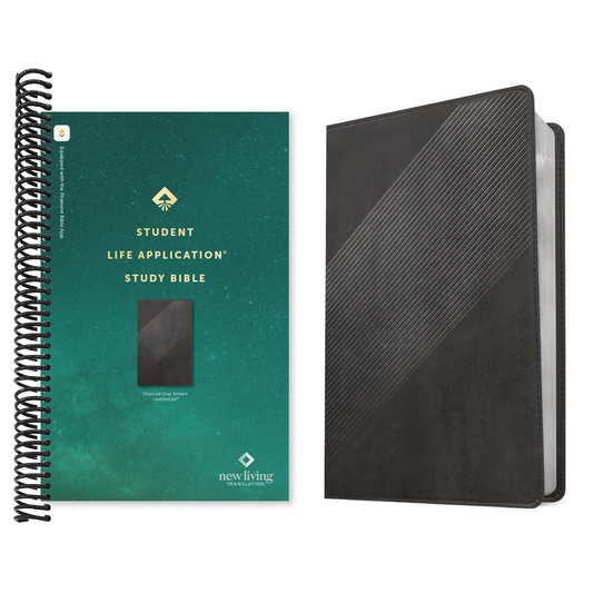 NLT Student Life Application Study Bible, Filament Enabled (Leatherlike, Charcoal Gray Striped, Red Letter)