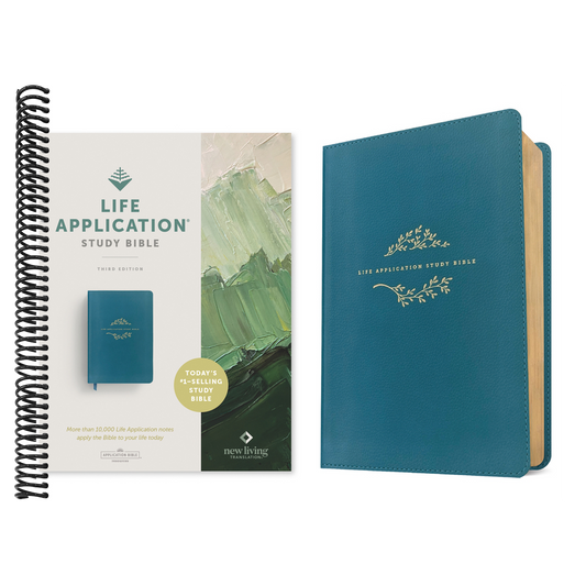 NLT Life Application Study Bible, Third Edition (Leatherlike, Teal Blue, Red Letter)