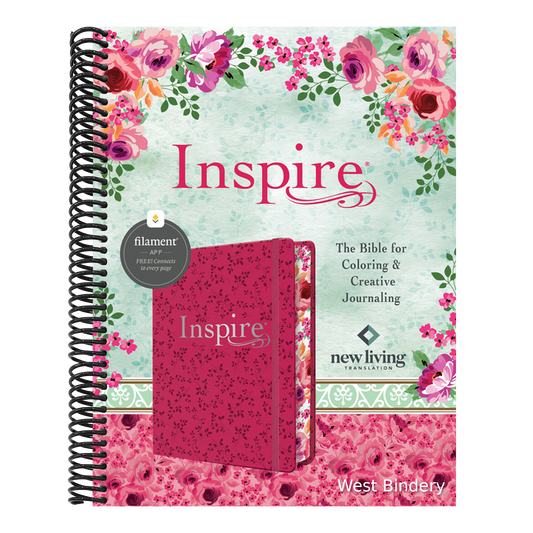 Inspire Bible Nlt, Filament Enabled (Hardcover Leatherlike, Pink Peony)