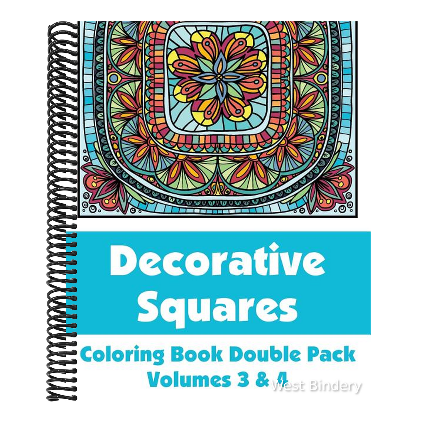 Decorative Squares Coloring Book Double Pack (Volumes 3 & 4)
