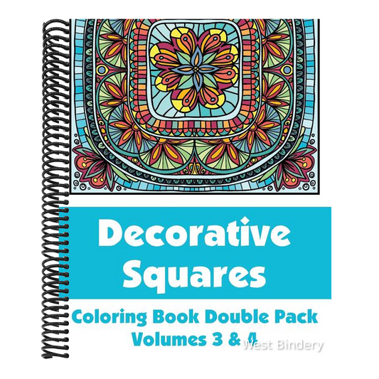 Decorative Squares Coloring Book Double Pack (Volumes 3 & 4)