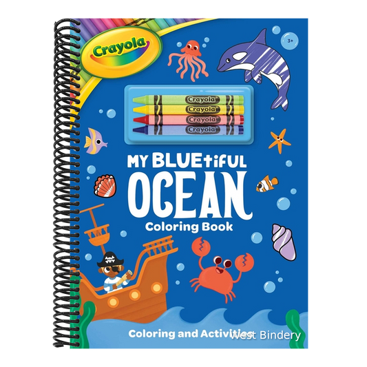 Crayola: My Bluetiful Ocean Coloring Book: Includes 4 Crayola Crayons (a Crayola Ocean Coloring Activity Book with Crayons for Kids)