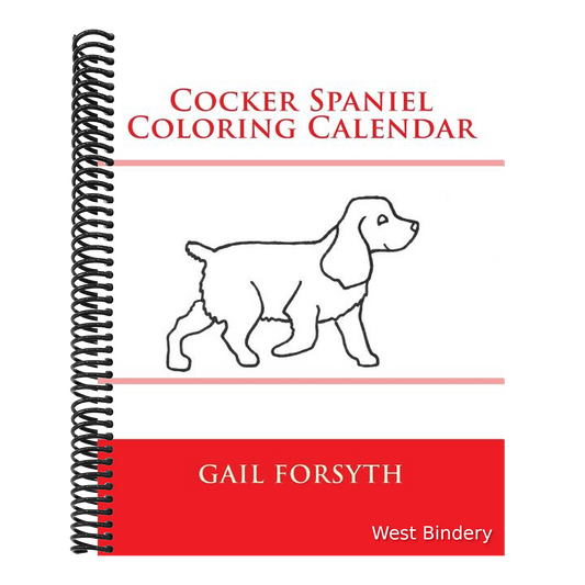 Cocker Spaniel Coloring Calendar