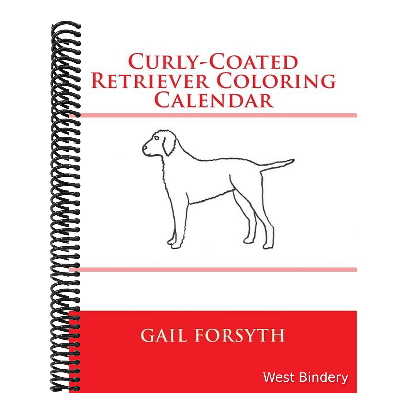 Curly-Coated Retriever Coloring Calendar