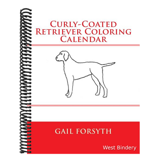 Curly-Coated Retriever Coloring Calendar