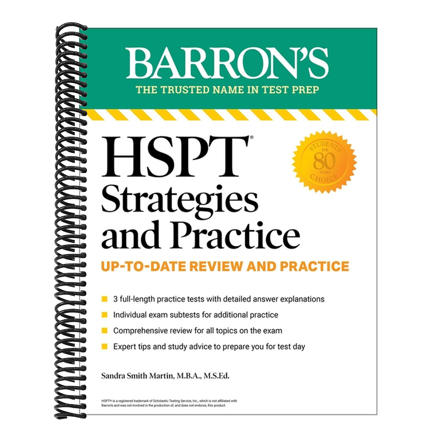 HSPT Strategies and Practice, Second Edition: Prep Book with 3 Practice Tests + Comprehensive Review + Practice + Strategies (Barron's Test Prep) (2ND ed.) (Spiral Bound)