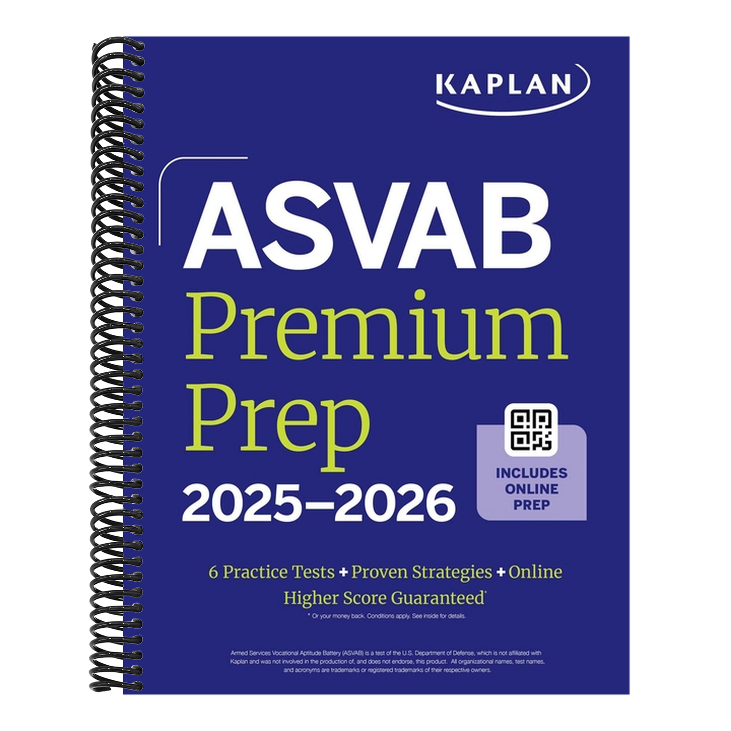 ASVAB Premium Prep 2025-2026: Includes 6 Full Length Practice Tests, 1000+ Practice Questions + Online Access to Interactive Video Lessons and Tutoria (Kaplan Test Prep)