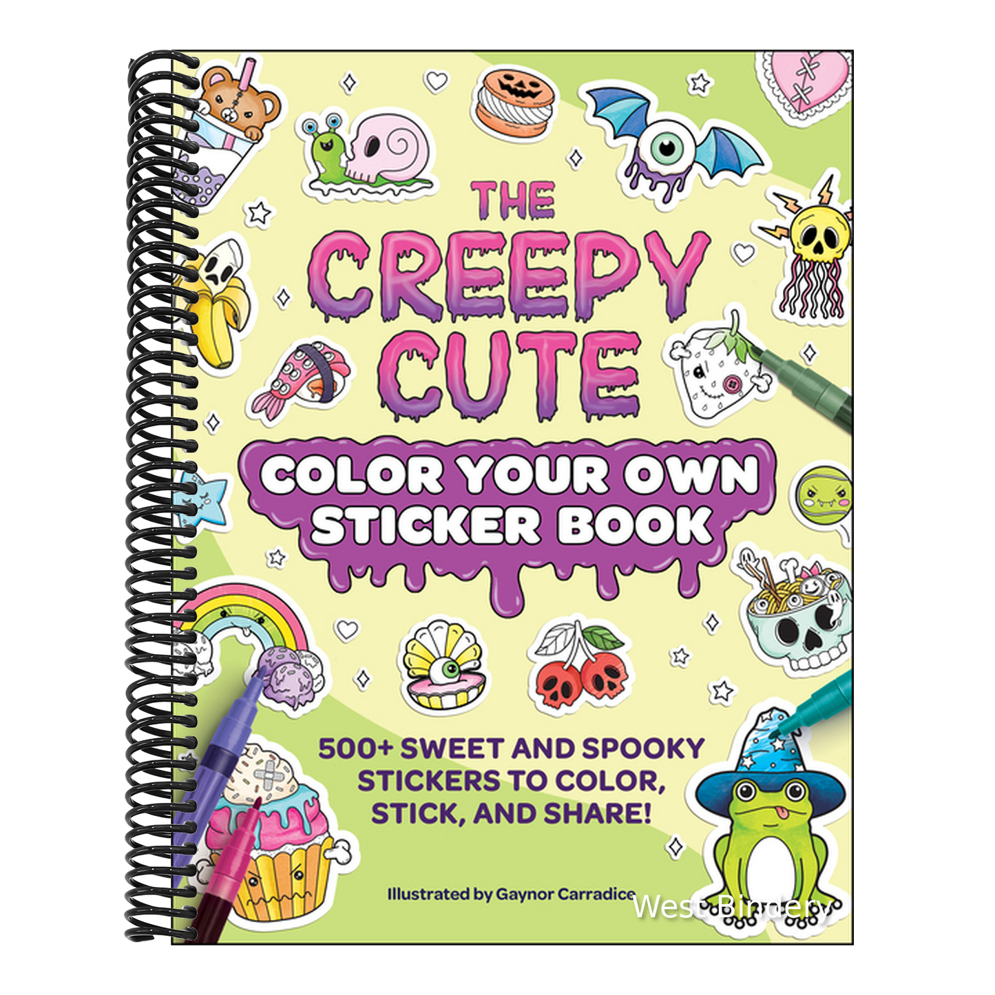 The Creepy Cute Color Your Own Sticker Book: 500+ Sweet and Spooky Stickers to Color, Stick, and Share!