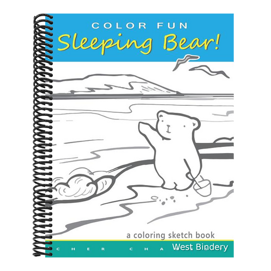 COLOR FUN Sleeping Bear! A Coloring Sketch Book: A coloring book that follows a mother bear and her two cubs as they explore the sights and attraction