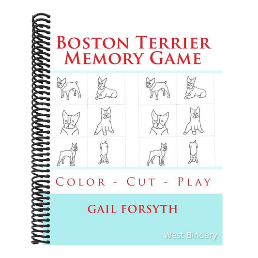 Boston Terrier Memory Game: Color - Cut - Play