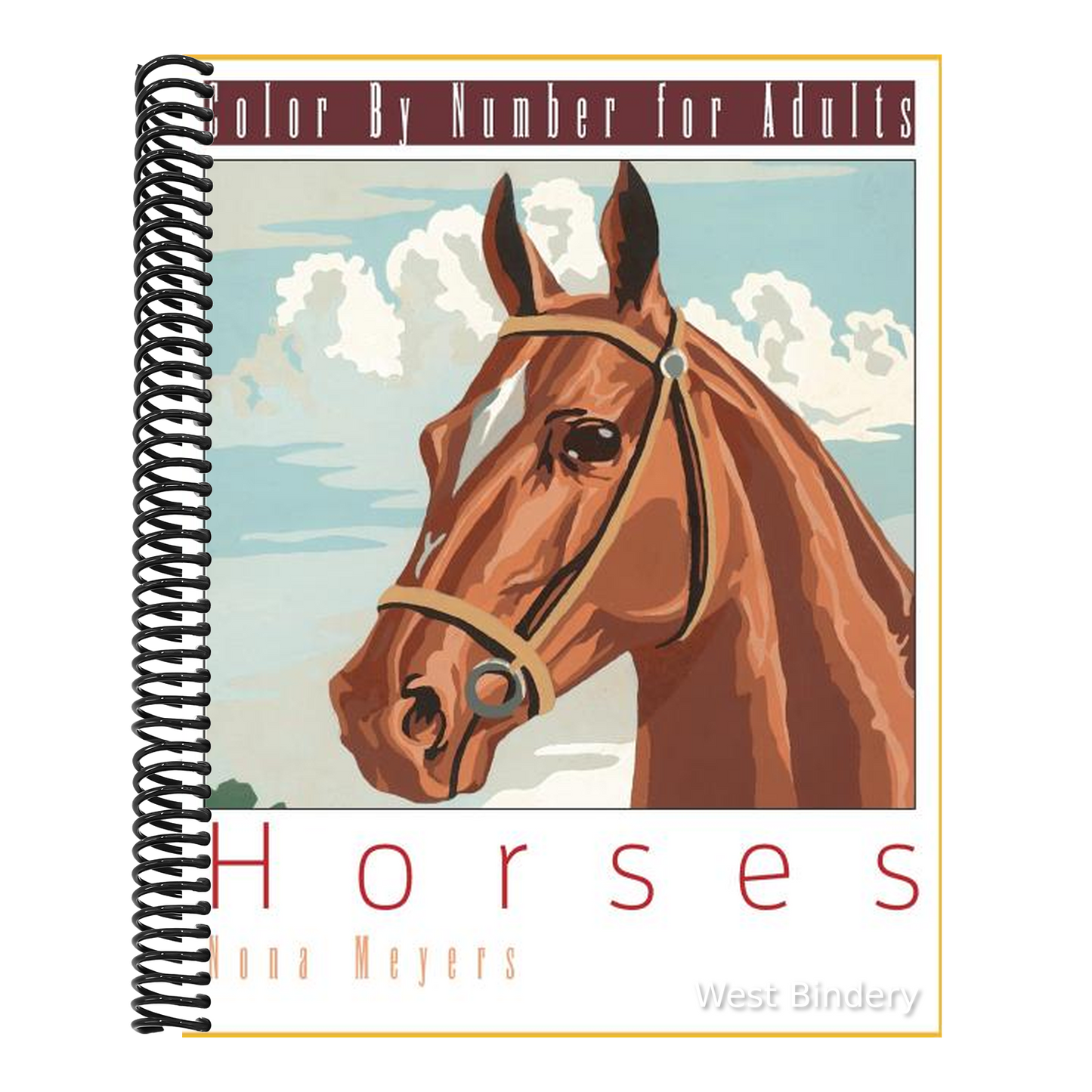 Color by Number for Adults: Horses