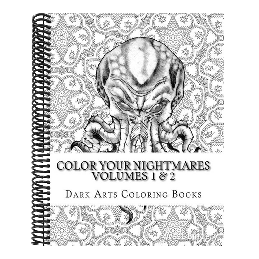 Color Your Nightmares Volumes 1 & 2: Coloring Pages for Stress Relief and Creative Expression