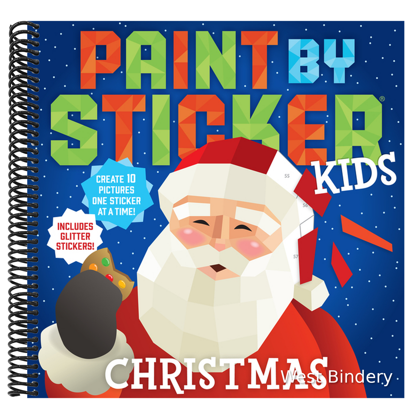 Paint by Sticker Kids (Official): Christmas: Create 10 Pictures One Sticker at a Time! Includes Glitter Stickers