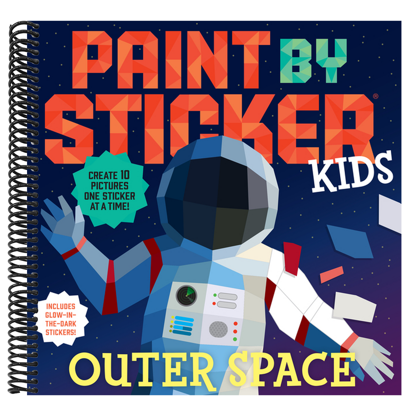 Paint by Sticker Kids: Outer Space: Create 10 Pictures One Sticker at a Time! Includes Glow-In-The-Dark Stickers