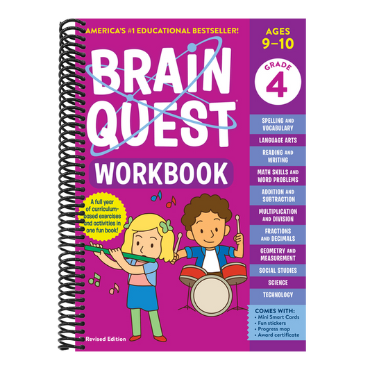 Brain Quest Workbook: 4th Grade Revised Edition (Revised) (Brain Quest Workbooks) (Spiral Bound)