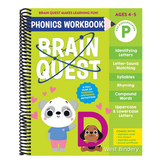Brain Quest Phonics Workbook: Pre-Kindergarten: Volume 1