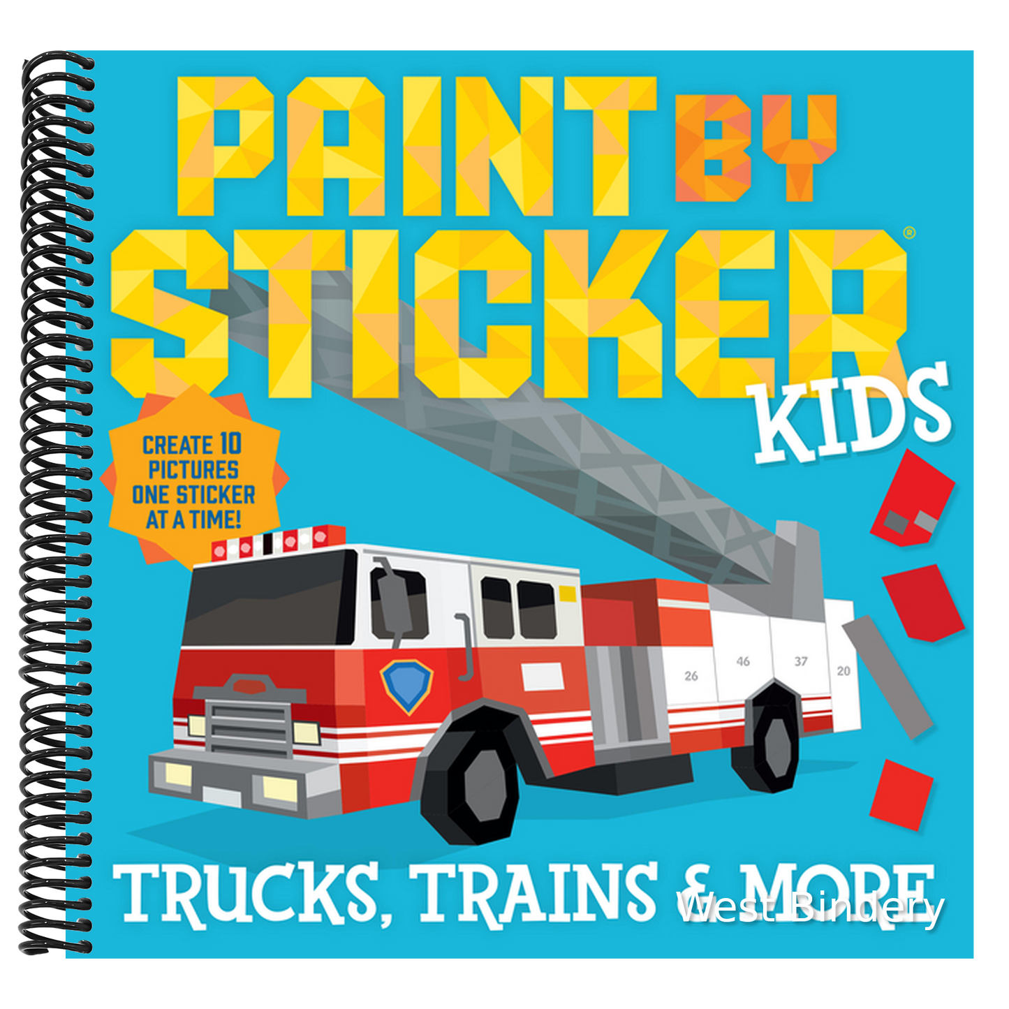 Paint by Sticker Kids (Official): Trucks Trains & More: Create 10 Pictures One Sticker at a Time!