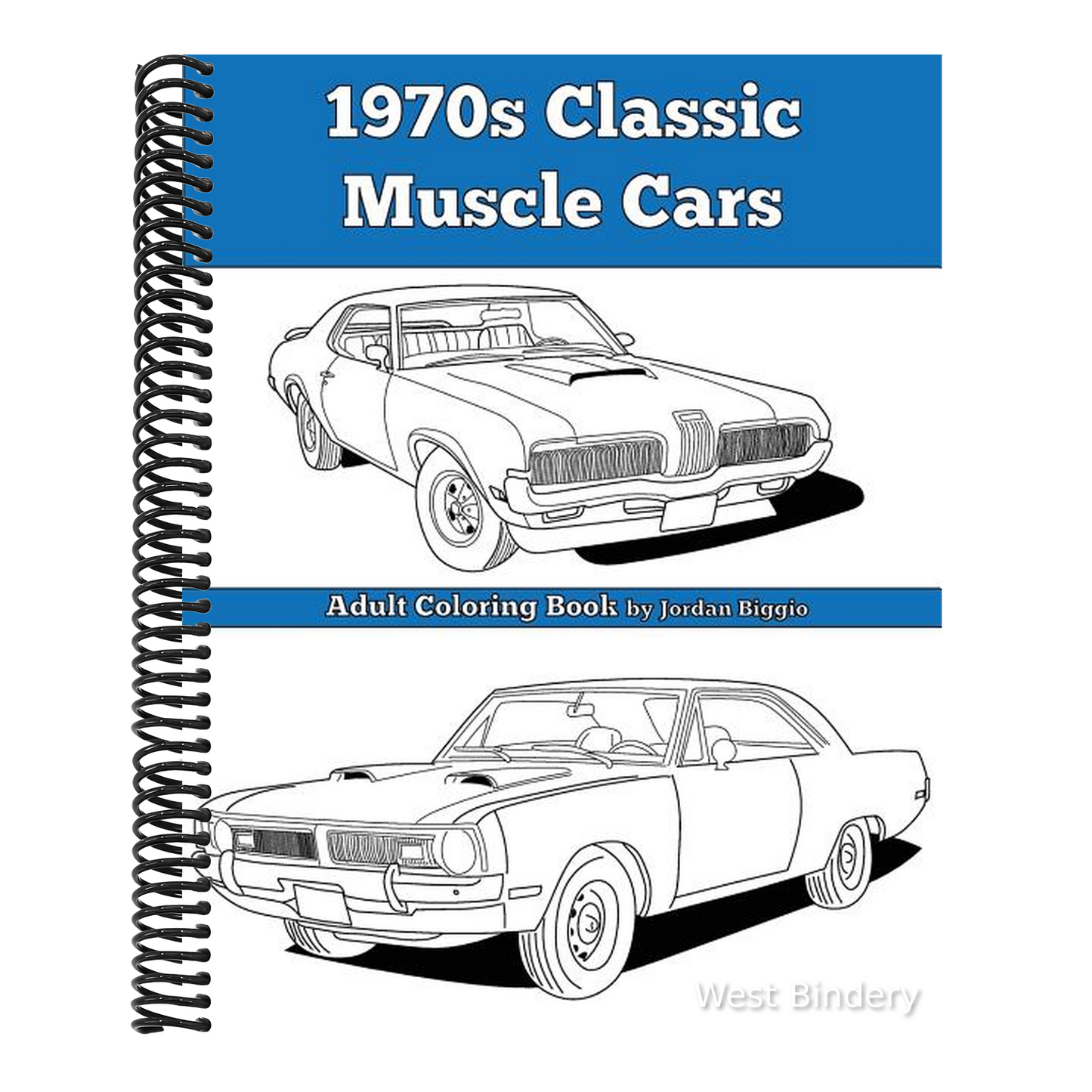 1970s Classic Muscle Cars: Adult Coloring Book