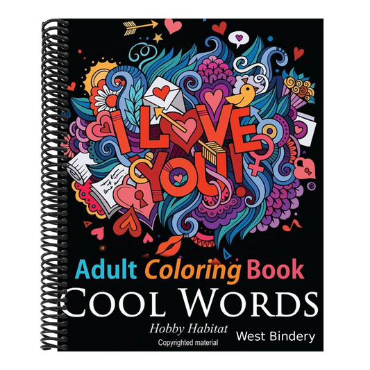 Adult Coloring Book: Cool Words: Coloring Book for Adults Featuring 30 Cool, Family Friendly Words