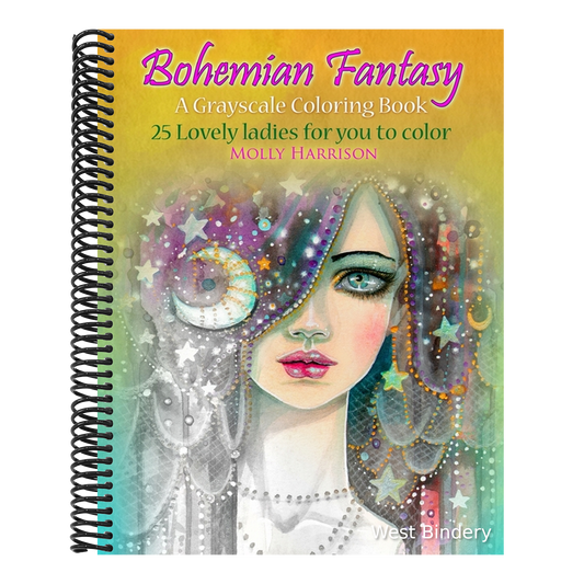 Bohemian Fantasy: A Grayscale Coloring Book