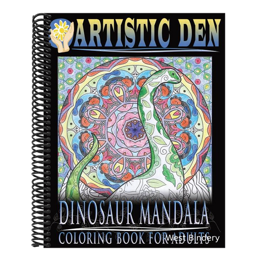 Dinosaur Mandala Coloring Book for Adults: Featuring Stress Relieving Patterns and Intricate Designs