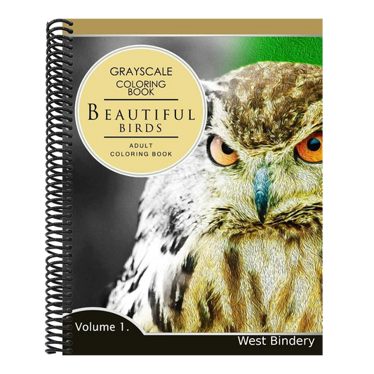 Beautiful Birds Volume 1: Grayscale coloring books for adults Relaxation (Adult Coloring Books Series, grayscale fantasy coloring books)