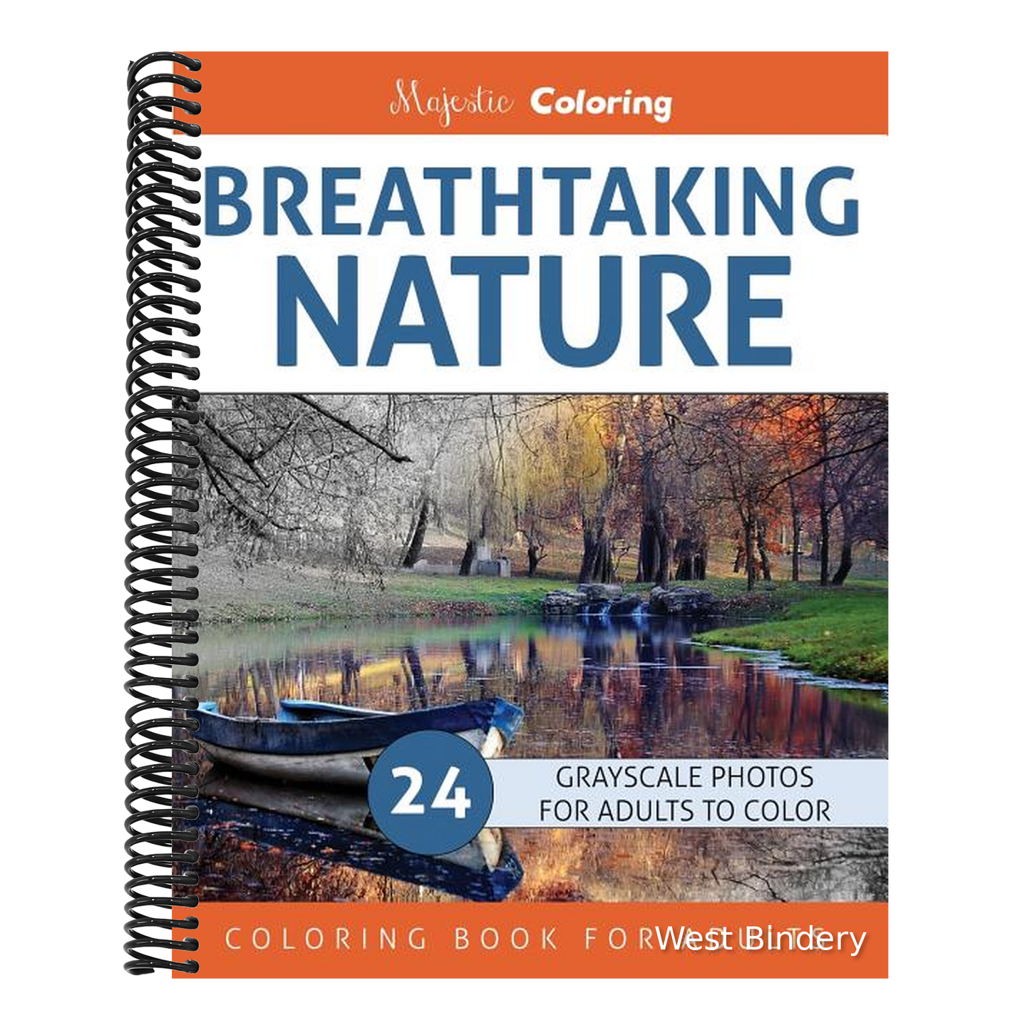 Breathtaking Nature: Grayscale Photo Coloring Book for Adults