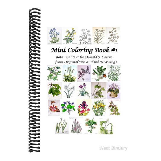Mini Botanical Art Coloring Book: Pen & Ink Drawings