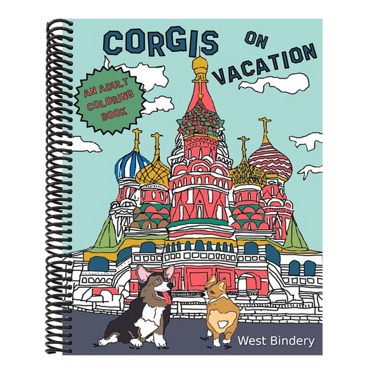 Corgis On Vacation: An Adult Coloring Book