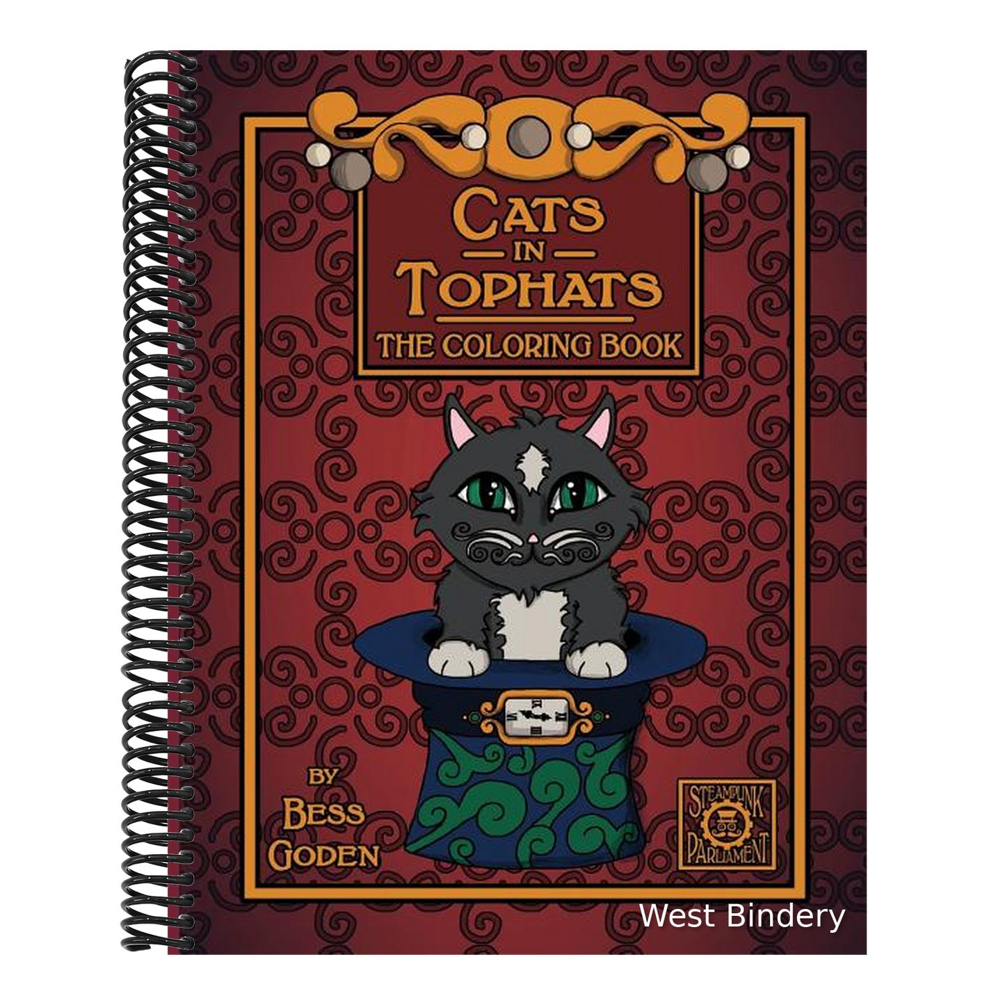 Cats in Tophats: A Steampunk Coloring Book