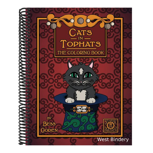Cats in Tophats: A Steampunk Coloring Book