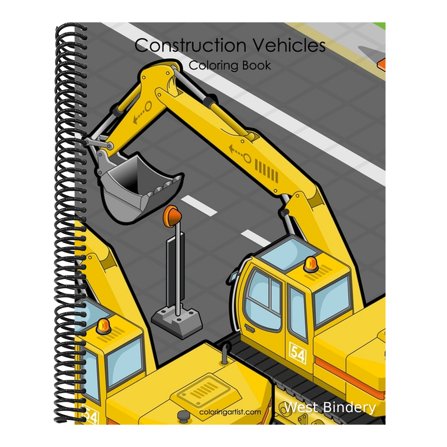 Construction Vehicles Coloring Book 1